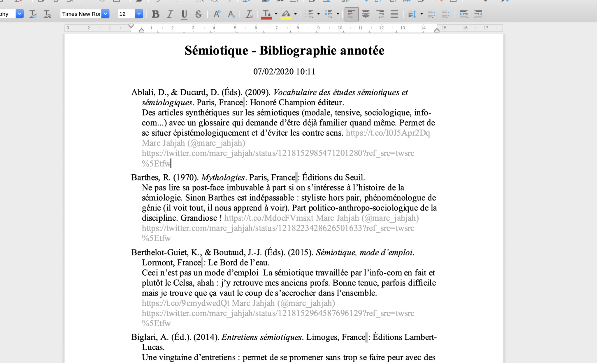 Exemples de bibliographie pour mémoire : modèles et conseils