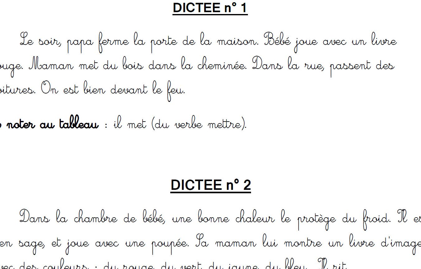 Exemples de textes pour dictée adaptés à tous les niveaux